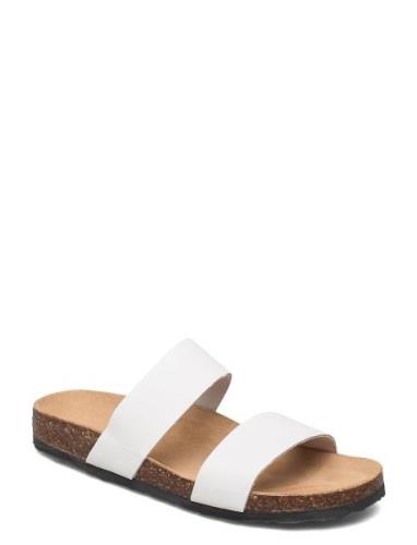 Biabetricia Twin Strap Sandal Matalapohjaiset Sandaalit White Bianco