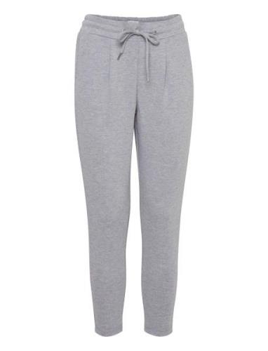 Ihkate Pa Cropped Bottoms Trousers Straight Leg Grey ICHI