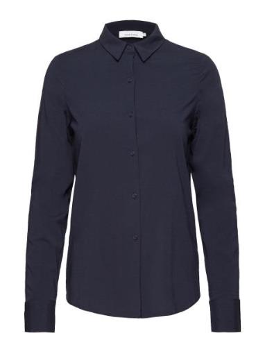 Milly Np Shirt 9942 Tops Shirts Long-sleeved Blue Samsøe Samsøe