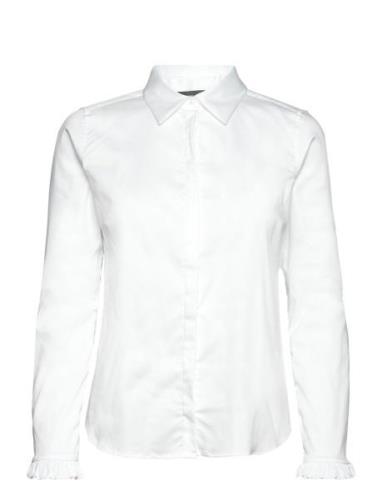 Mattie Flip Shirt Tops Shirts Long-sleeved White MOS MOSH