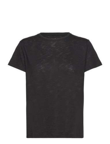 Soft Texture Tee Sport T-shirts & Tops Short-sleeved Black Casall