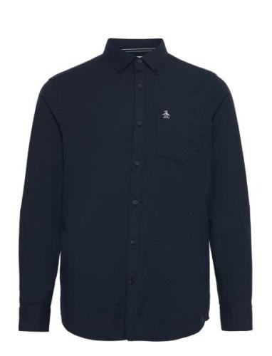 Ls Eco Oxford W Stre Tops Shirts Casual Navy Original Penguin