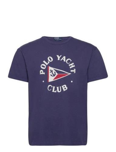 Classic Fit Polo Yacht Club T-Shirt Tops T-shirts Short-sleeved Navy P...