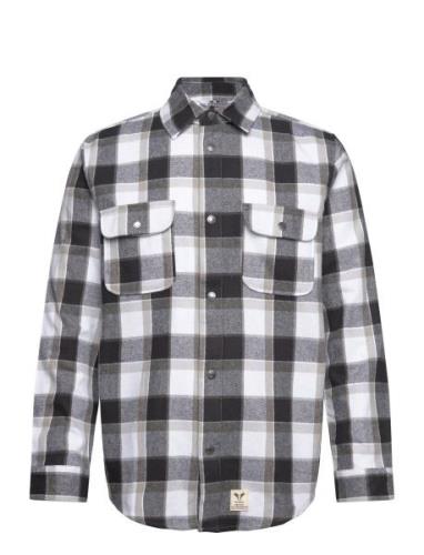 Adrian Cotton Check Shirt Tops Shirts Casual Black Fat Moose