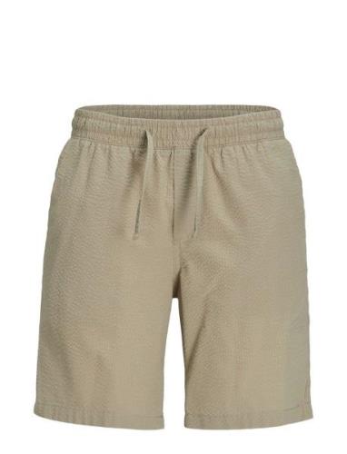 Jpstjaiden Jjpalma Seersucker Shor Jnr Bottoms Shorts Beige Jack & J S