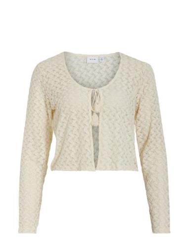 Visolira O-Neck L/S Cardigan Tops Knitwear Cardigans Beige Vila