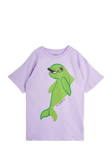 Dolphin Sp Ss Dress Tops T-shirts Short-sleeved Purple Mini Rodini