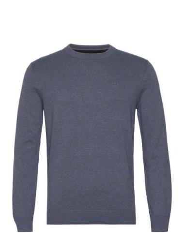 Basic Crewneck Knit Tops Knitwear Round Necks Navy Tom Tailor