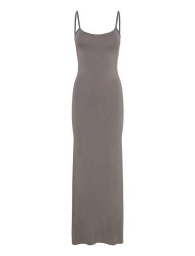 Maxi Slip Dress Maksimekko Juhlamekko Grey Gina Tricot