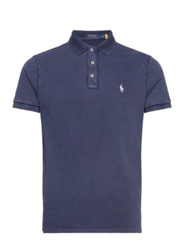 Custom Slim Fit Spa Terry Polo Tops Polos Short-sleeved Navy Polo Ralp...