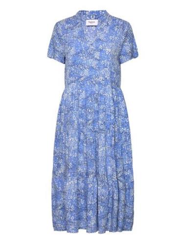 Edasz Ss Maxi Dress Polvipituinen Mekko Blue Saint Tropez