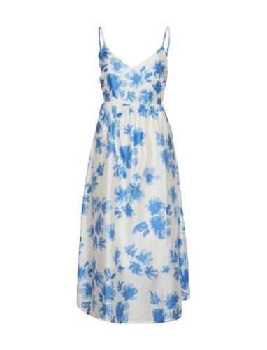 Mschberdina Romina Strap Dress Aop Polvipituinen Mekko Blue MSCH Copen...