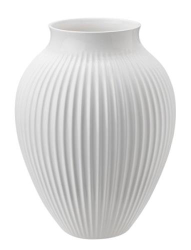 Knabstrup Vas H 35 Cm Ripple White Home Decoration Vases Big Vases Whi...