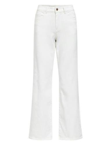 Objmarina Mw Twill Jeans Noos Bottoms Jeans Straight-regular White Obj...