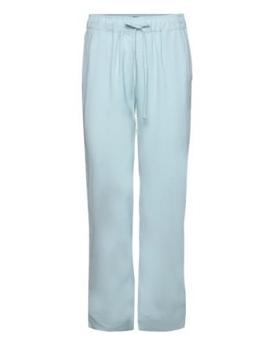 Slshirley Tapered Pants Bottoms Trousers Straight Leg Blue Soaked In L...