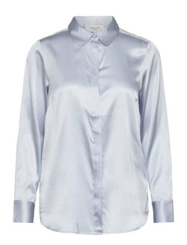 Shirt Tops Shirts Long-sleeved Blue Rosemunde