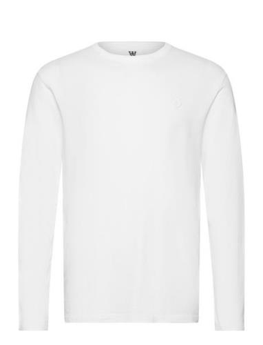 Mel Long Sleeve Gots Tops T-shirts Long-sleeved White Double A By Wood...