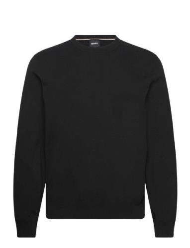 Pratello Tops Knitwear Round Necks Black BOSS