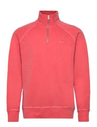 Sunfaded Half Zip Tops Sweat-shirts & Hoodies Sweat-shirts Pink GANT