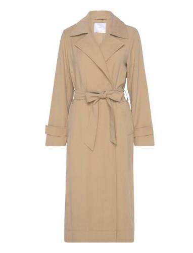 Flowy Lapel Trench Trenssi Takki Beige Mango