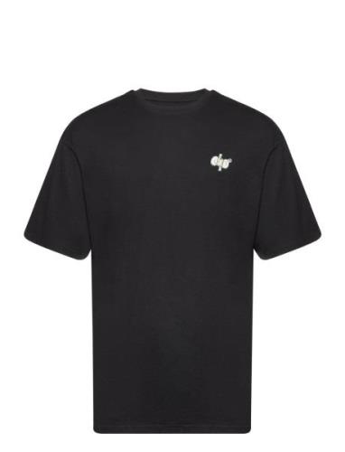 Dptennis Print T-Shirt Tops T-shirts Short-sleeved Black Denim Project