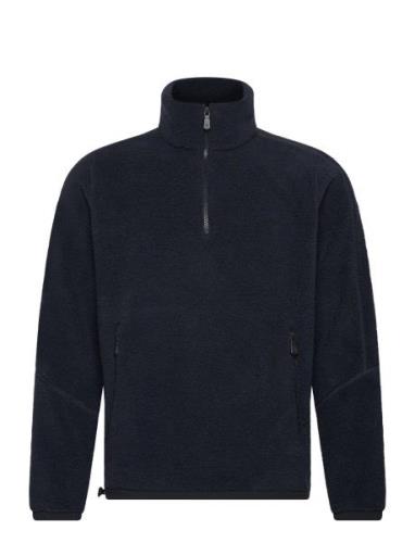 Bowman Pile Half Zip Sport Sweat-shirts & Hoodies Sweat-shirts Navy Sa...