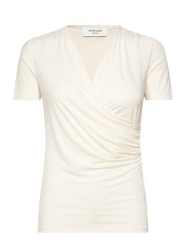 Viscose T-Shirt Tops T-shirts & Tops Short-sleeved White Rosemunde