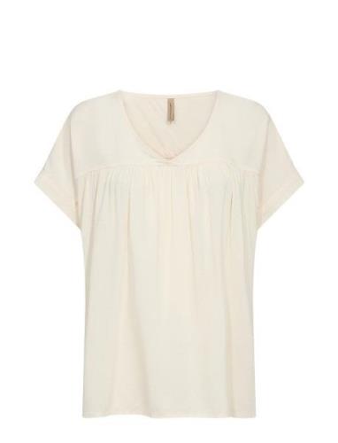 Sc-Radia Tops Blouses Short-sleeved Beige Soyaconcept