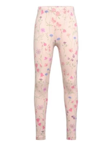 Leggings Aop Flowers Bottoms Leggings Pink Lindex