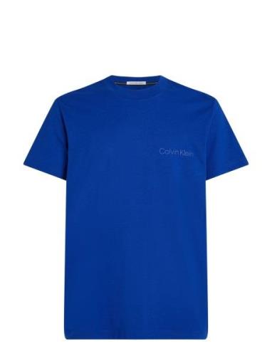 Institutional Tee Tops T-shirts Short-sleeved Blue Calvin Klein Jeans