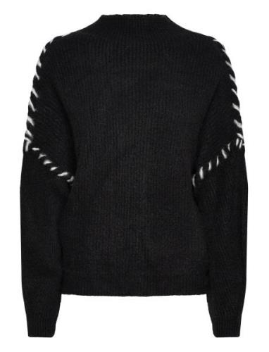 Olli Knit Tops Knitwear Jumpers Black Noella