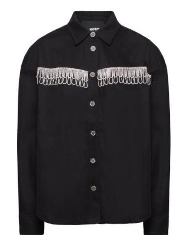 Twill Over D Shirt Tops Shirts Long-sleeved Black ROTATE Birger Christ...