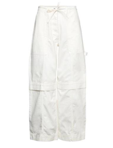 Scott - Soft Canvas Twill Bottoms Trousers Wide Leg White Day Birger E...