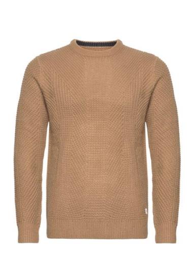 Jjstandford Knit Crew Neck Tops Knitwear Round Necks Beige Jack & J S