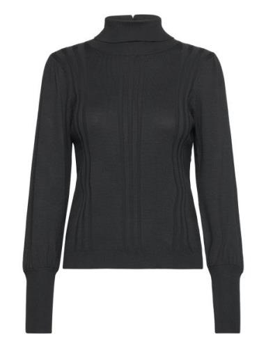 Srmorgan Rollneck Knit Tops Knitwear Turtleneck Black Soft Rebels