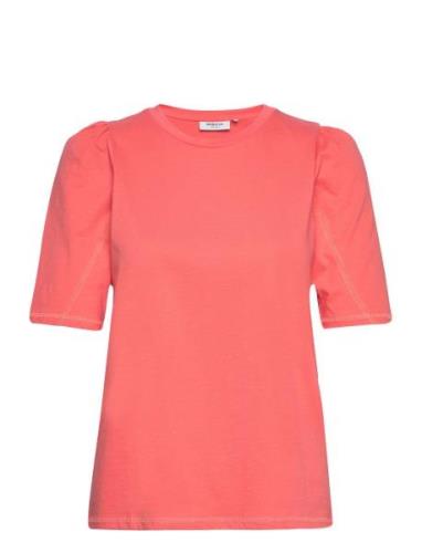 Mschtiffa Organic 2/4 Puff Tee Tops T-shirts & Tops Short-sleeved Pink...