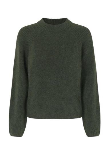 Brookline Knit New O-Neck Tops Knitwear Jumpers Khaki Green Second Fem...