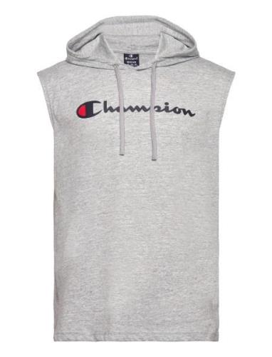 Hooded Sleeveless T-Shirt Sport Sweat-shirts & Hoodies Hoodies Grey Ch...