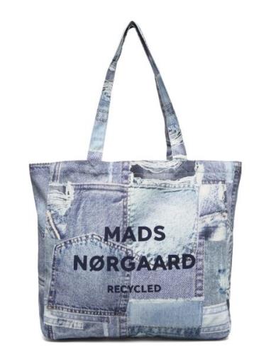 Recycled Boutique Athene Aop Bag Shopper Laukku Blue Mads Nørgaard