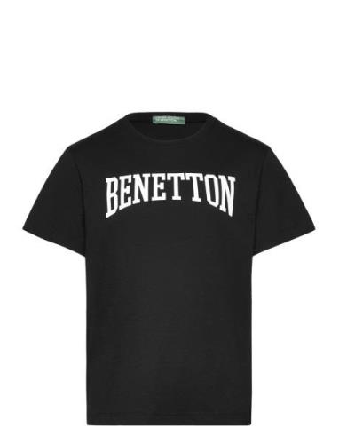 T-Shirt Tops T-shirts Short-sleeved Black United Colors Of Benetton