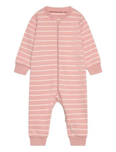 Nightsuit W.zipper Pyjama Sie Jumpsuit Haalari Pink Fixoni