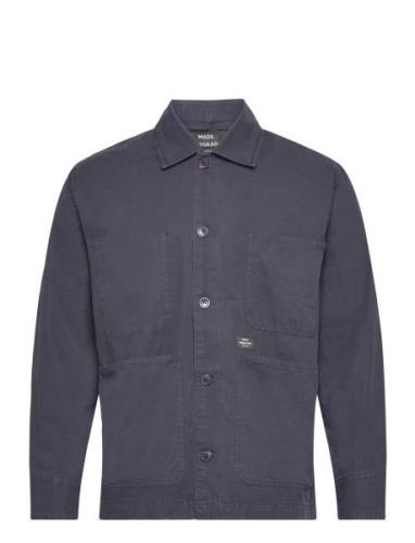 Fine Twill Chore Jacket Tops Overshirts Navy Mads Nørgaard