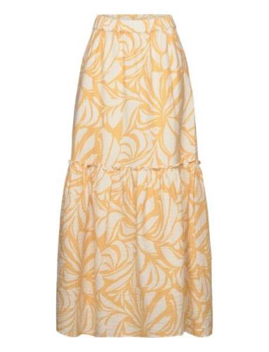 Skirt Andrea Pitkä Hame Yellow Lindex