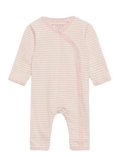 Wholesuit Y/D Stripe Pitkähihainen Body Pink Fixoni