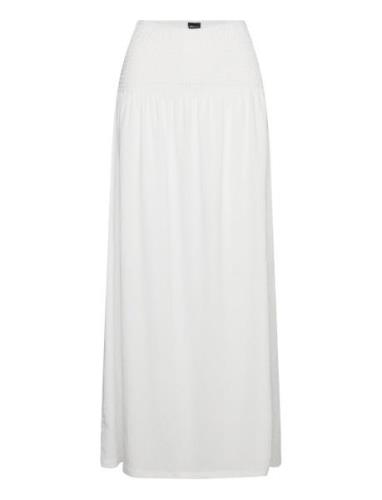 Smock Maxi Skirt Maksimekko Juhlamekko White Gina Tricot