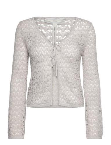 Clarissa Ls Cardi Swtr Tops Knitwear Cardigans Silver GUESS Jeans