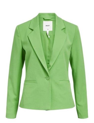 Objlisa L/S Button Blazer Noos Blazers Single Breasted Blazers Green O...