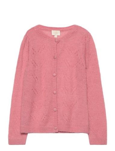 Cardigan Knit Tops Knitwear Cardigans Pink Creamie