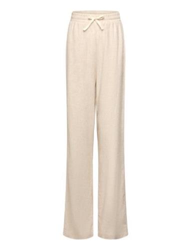 Grallan Linen Pants Bottoms Trousers Beige Grunt