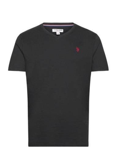 Cem V-Neck T-Shirt Tops T-shirts Short-sleeved Black U.S. Polo Assn.